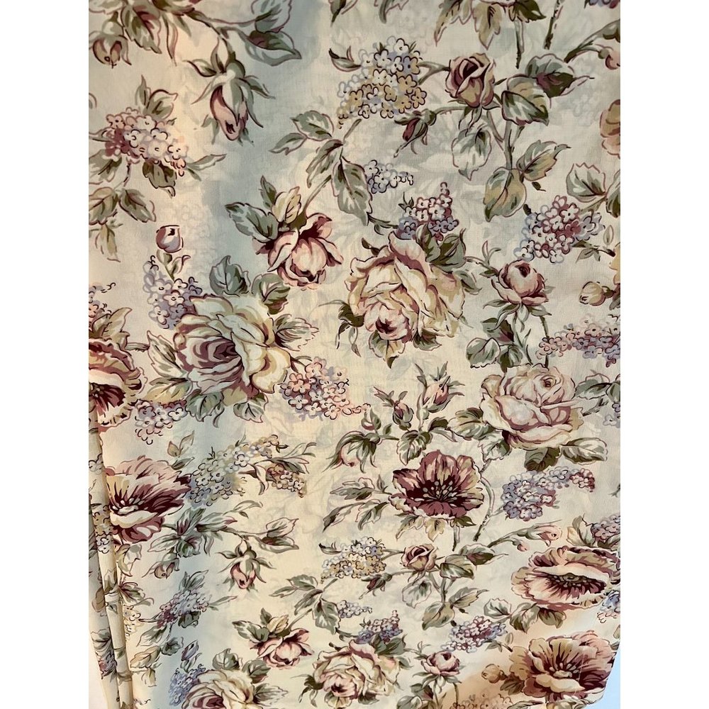 Pair Semi Sheer Floral Curtains..